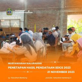 MUSYAWARAH KALURAHAN PENETAPAN HASIL PENDATAAN SDGS 2023