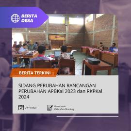 SIDANG PERUBAHAN RANCANGAN PERUBAHAN APBKal 2023 dan RKPKal 2024